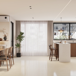 5现代中古风厨房单张