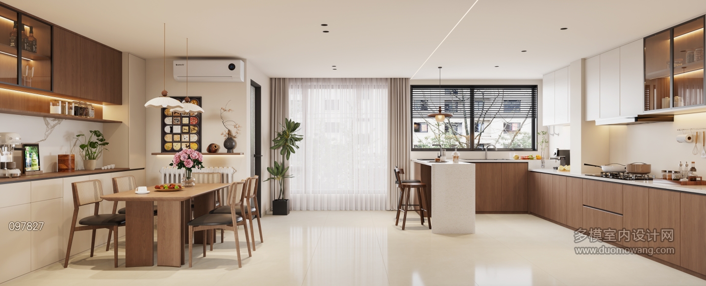 5现代中古风厨房单张