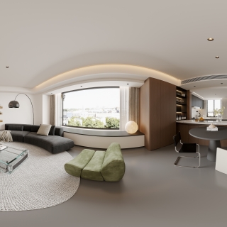 现代客餐厅全景