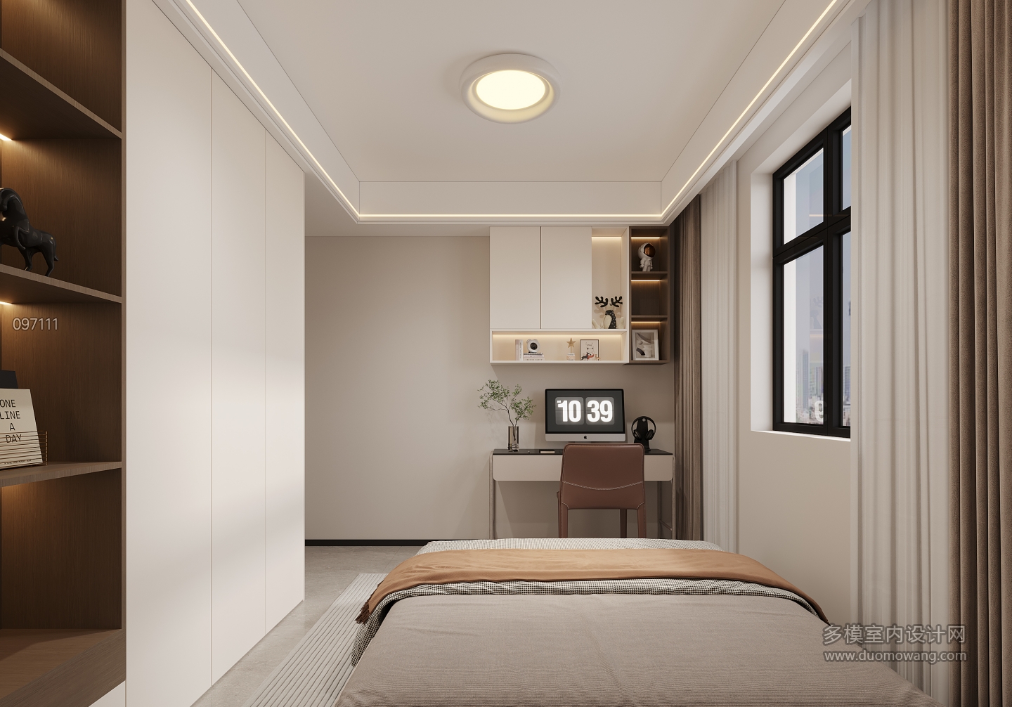 现代卧室1（视角1）