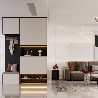 现代客餐厅广角