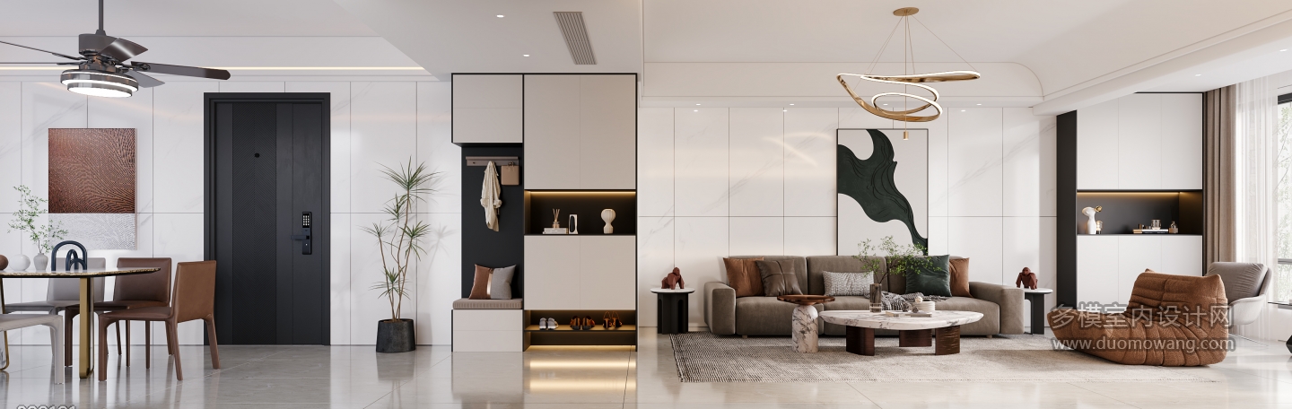 现代客餐厅广角