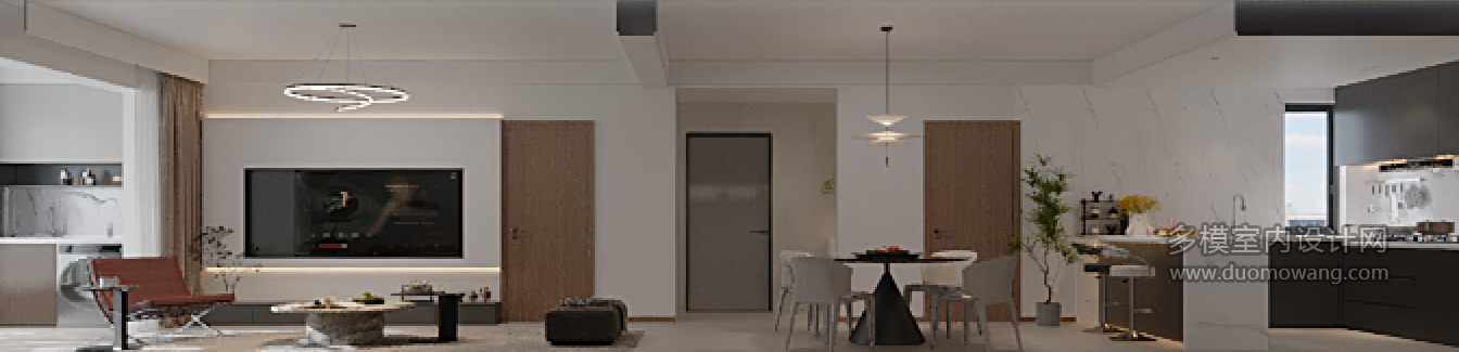 现代客厅电视墙