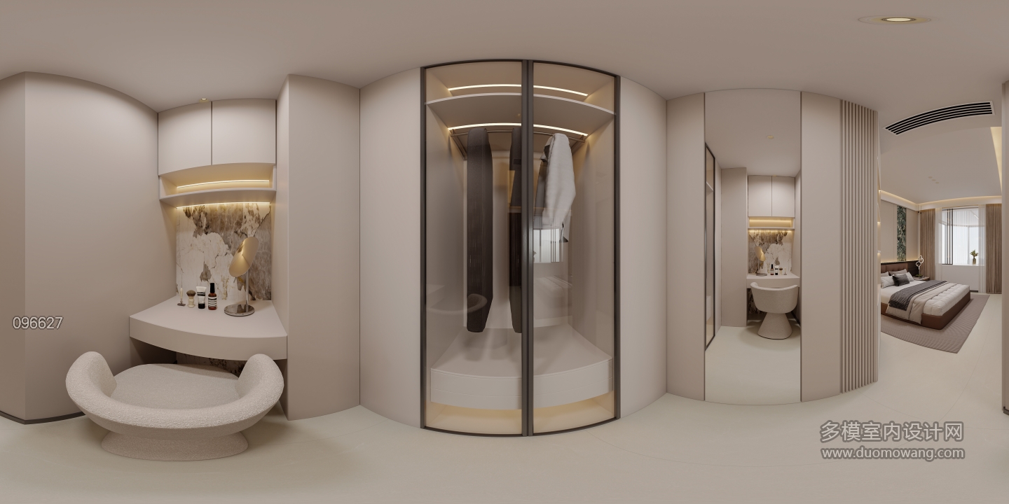 现代 衣帽间全景