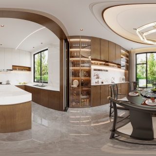 新中式餐厅全景