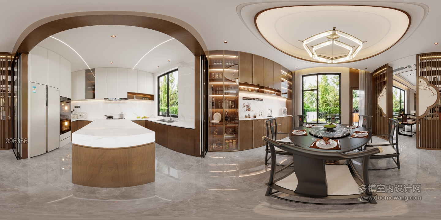 新中式餐厅全景