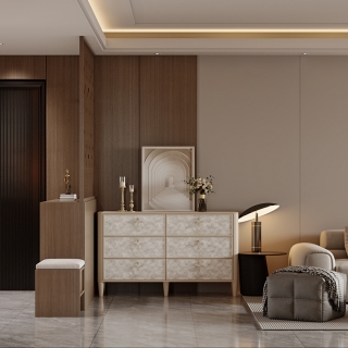 现代客餐厅_沙发背景特写