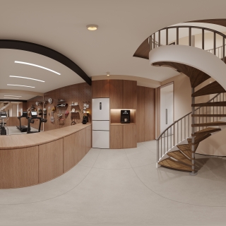 负二楼楼梯全景