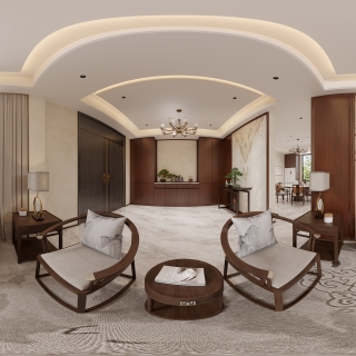 新中式客餐厅全景