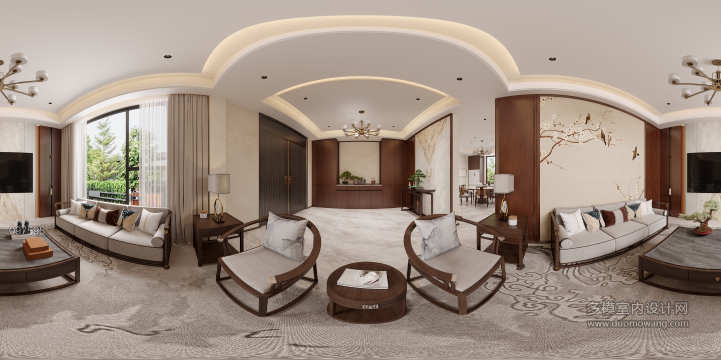 新中式客餐厅全景