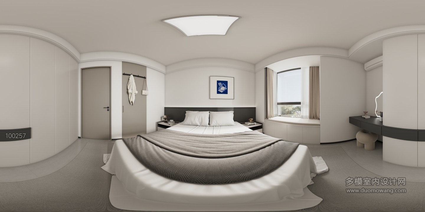 现代主卧全景