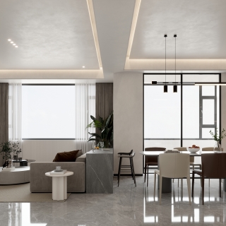 现代一号楼十层客厅