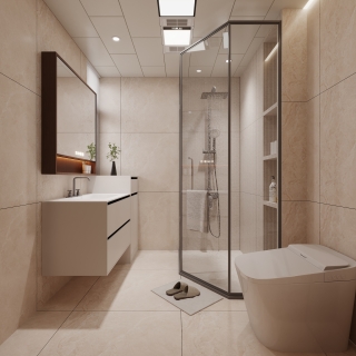 现代卫生间特写