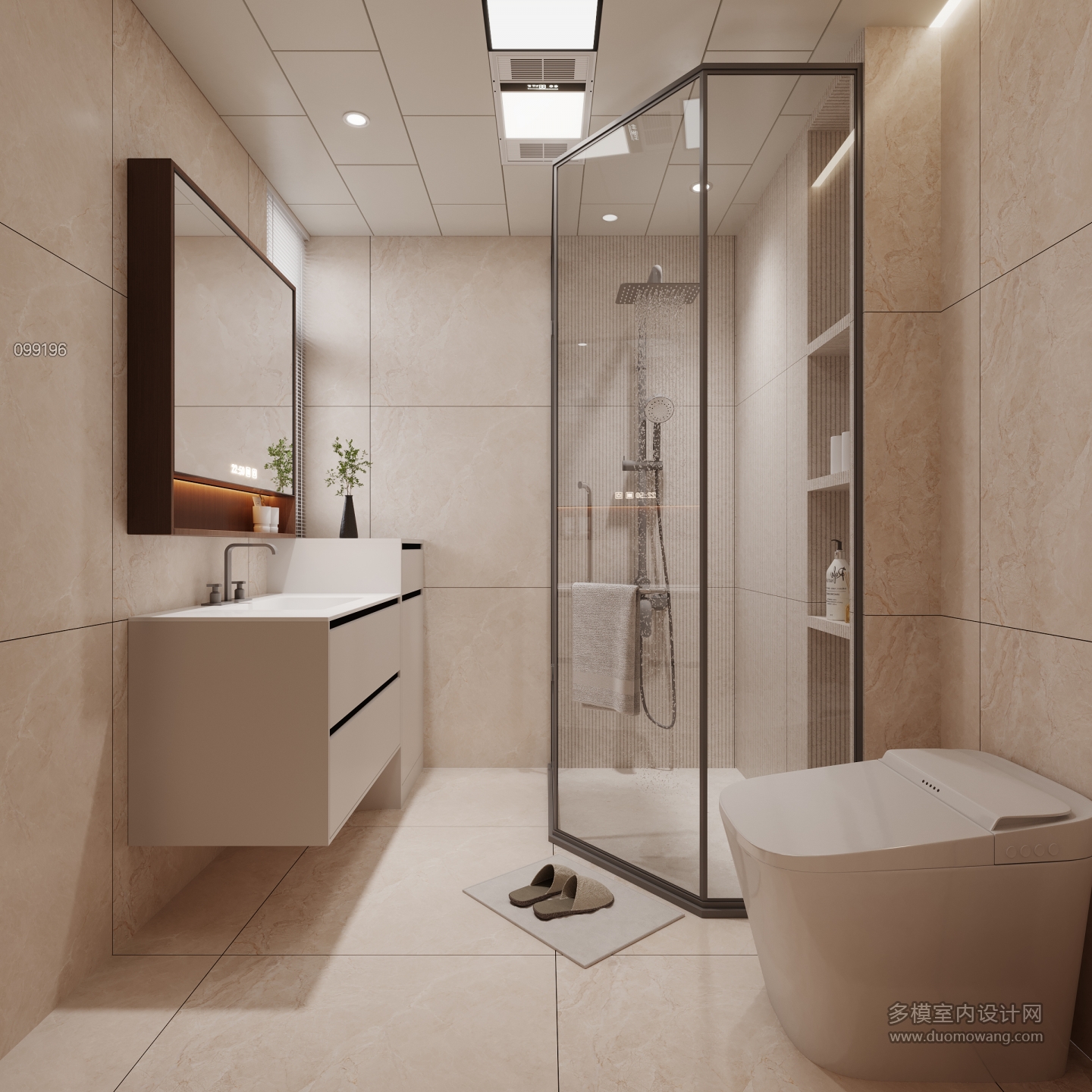 现代卫生间特写