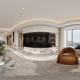 现代轻奢客厅‘