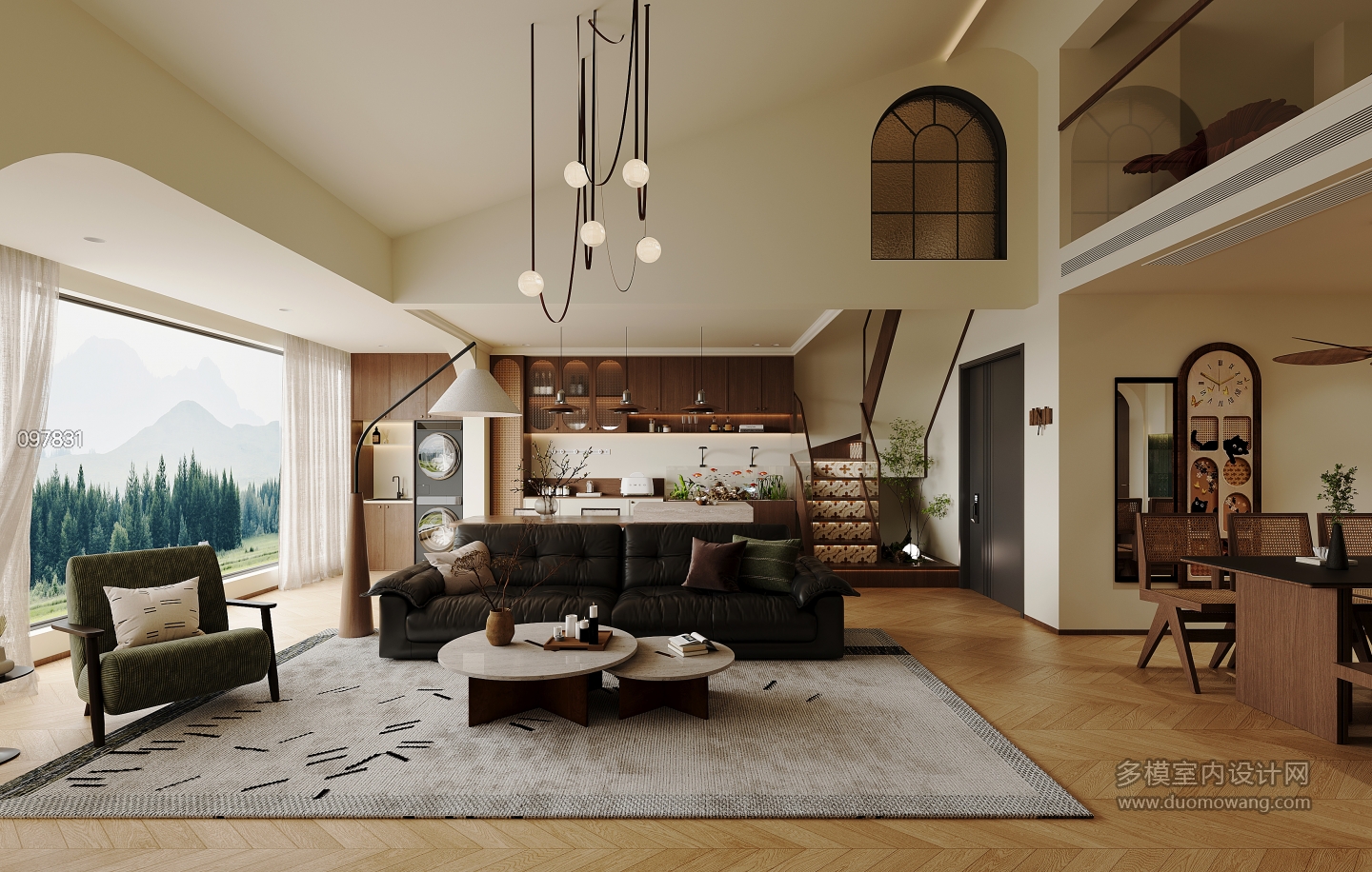 现代客餐厅单张一