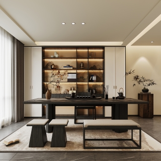 现代洽谈区单张