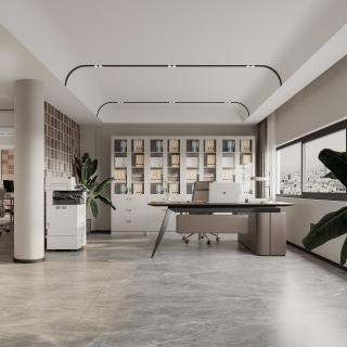 现代办公室特写