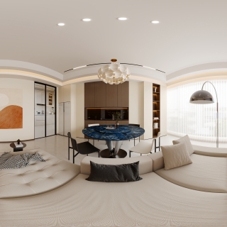 现代客餐厅全景