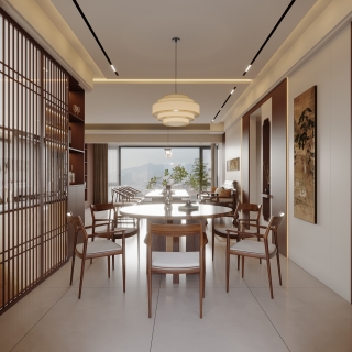 新中式客餐厅特写B