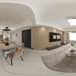 现代客餐厅全景