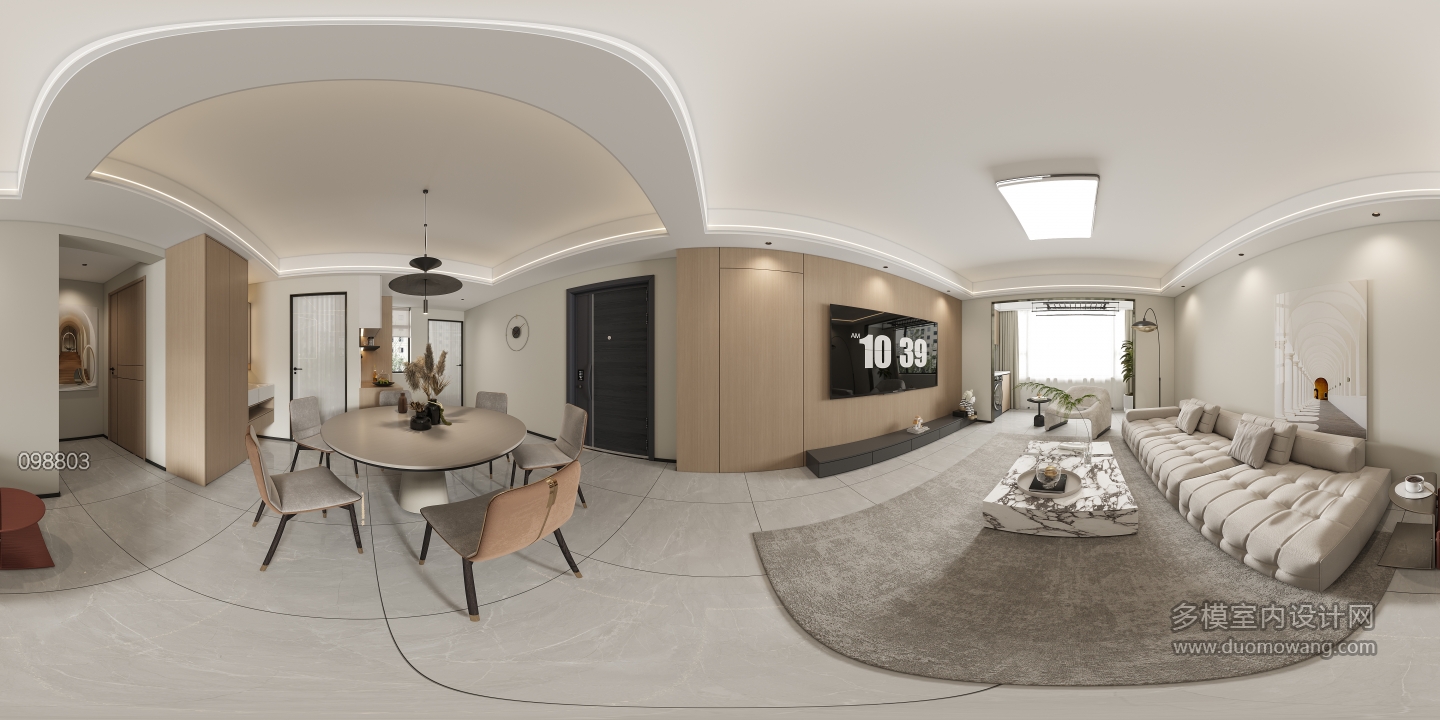 现代客餐厅全景