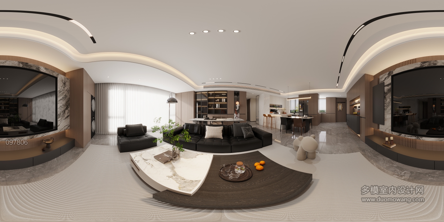 现代客厅全景