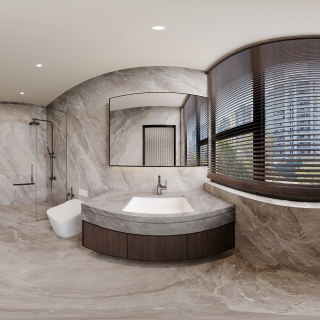 新中式卫生间全景