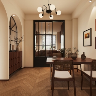 现代一楼餐厅单张