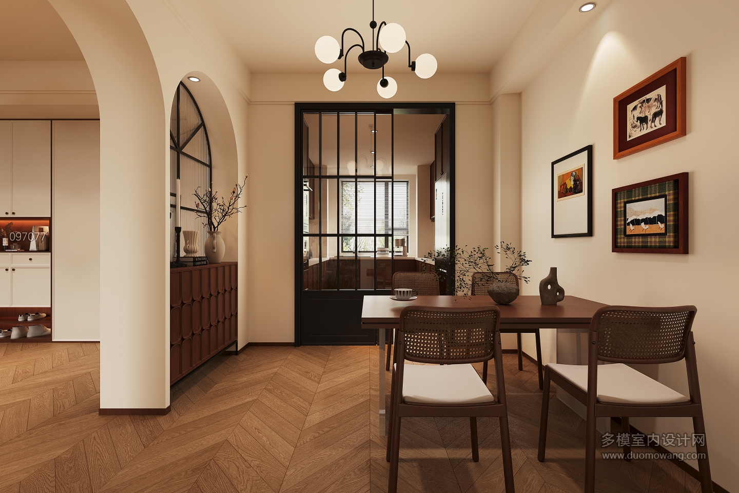 现代一楼餐厅单张