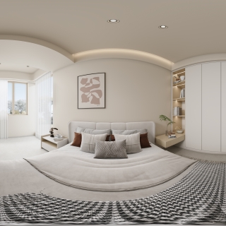 现代主卧全景