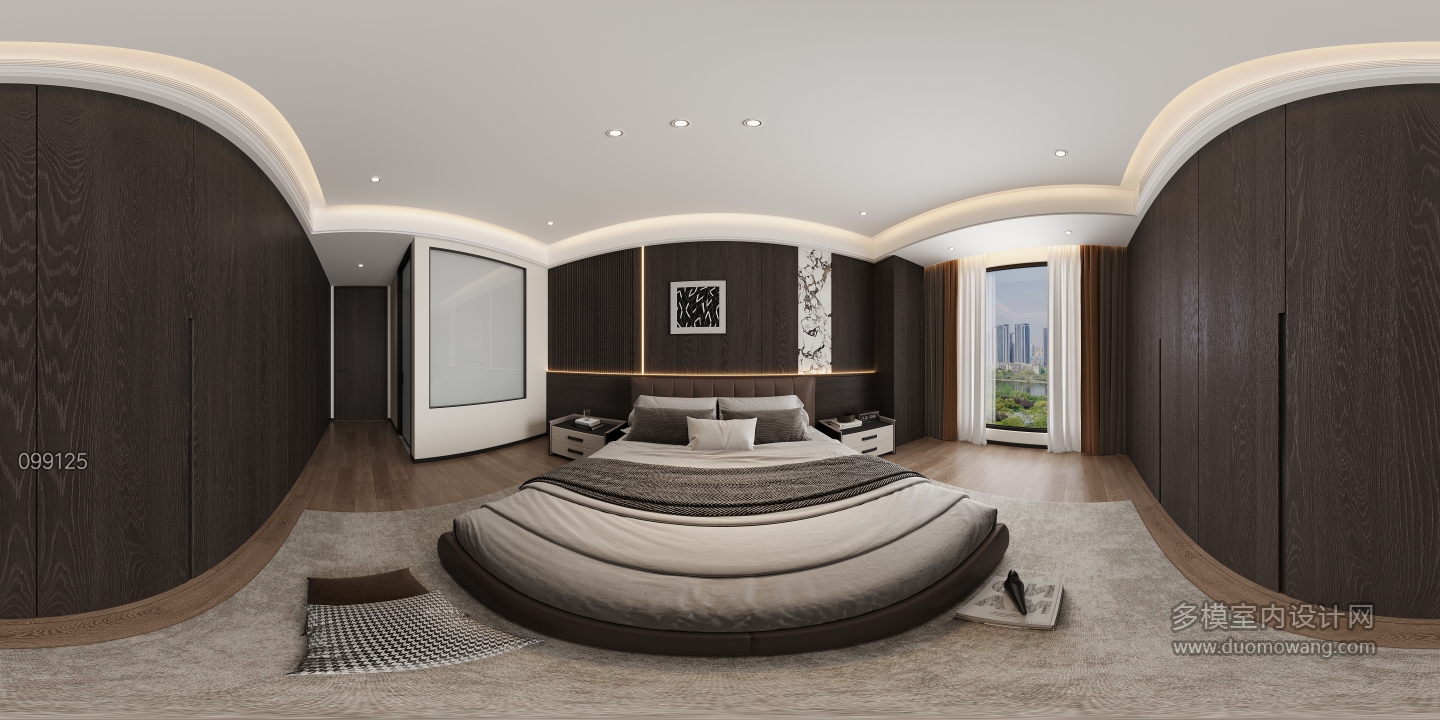 现代主卧全景