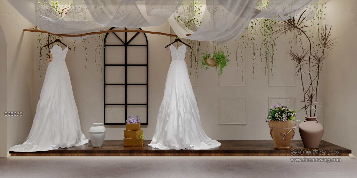 现代婚纱店一楼展厅静态2