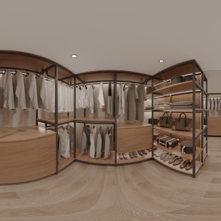 负一楼衣帽间全景