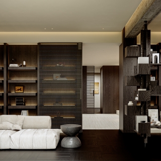 中古风别墅五层书房