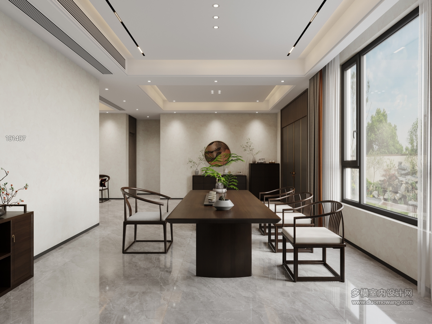 新中式客厅特写