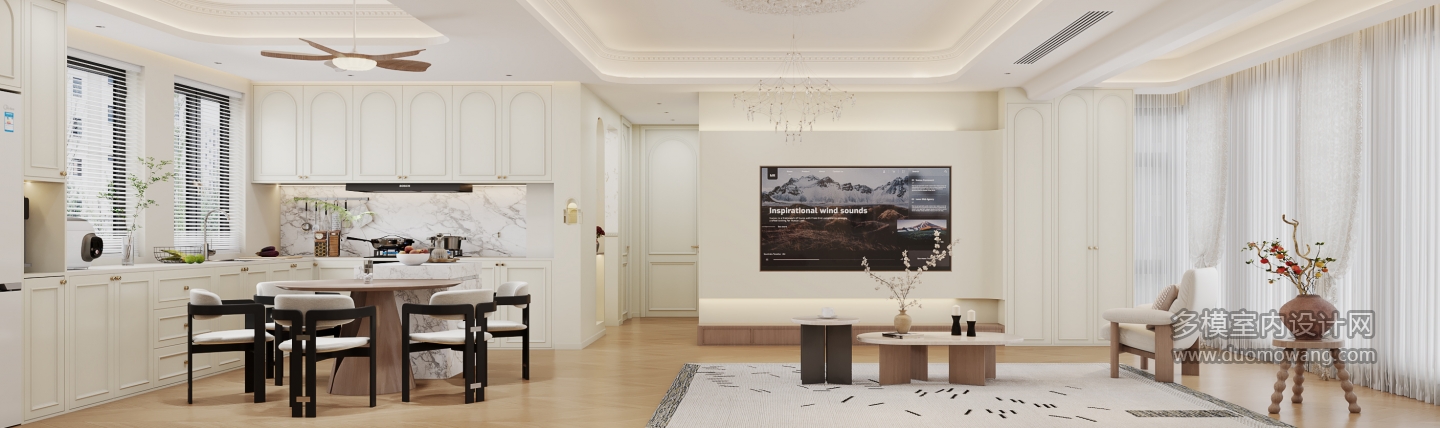 法式客餐厅-电视墙