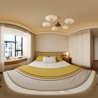 中古风主卧全景