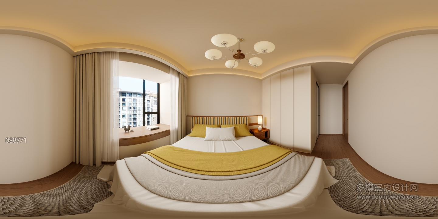 中古风主卧全景