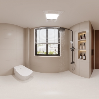 中古风主卫全景