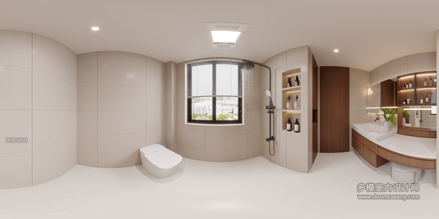 中古风主卫全景