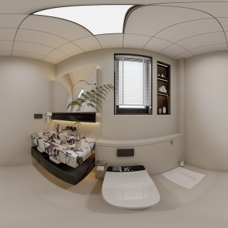 现代 卫生间全景