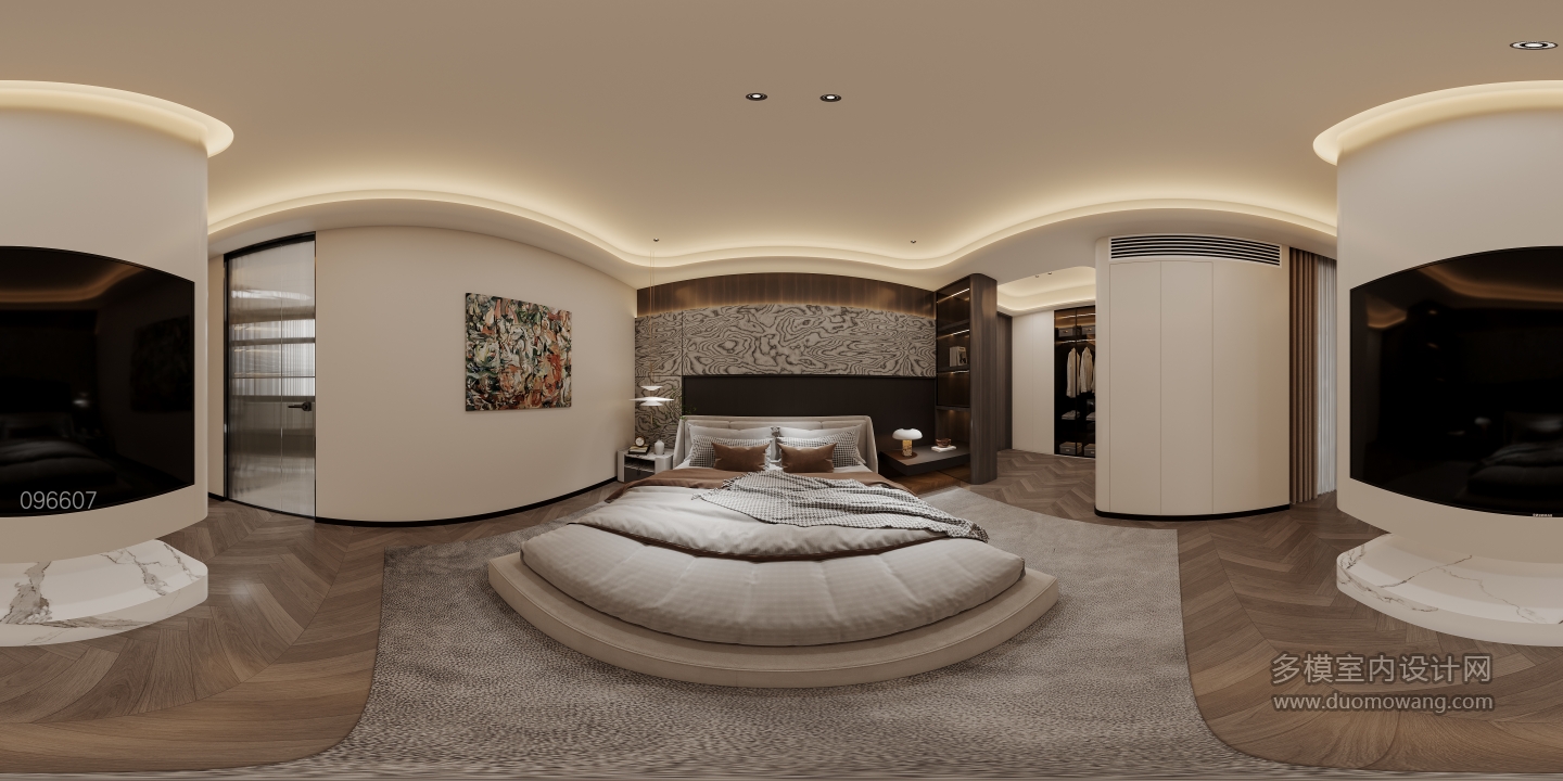 现代-主卧全景