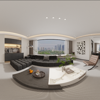 现代客餐厅全景