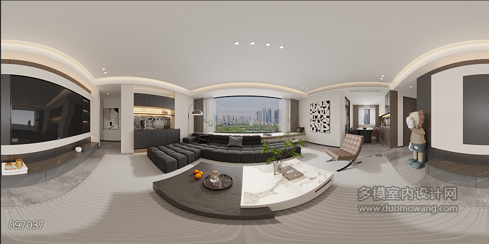 现代客餐厅全景