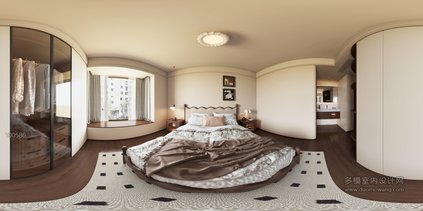 现代主卧全景