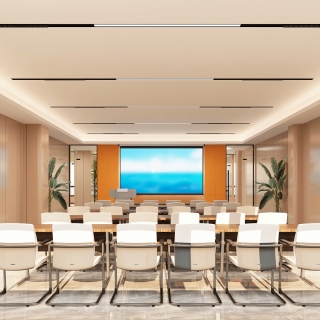 现代办公培训室静态