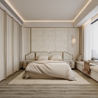 现代轻奢主卧特写