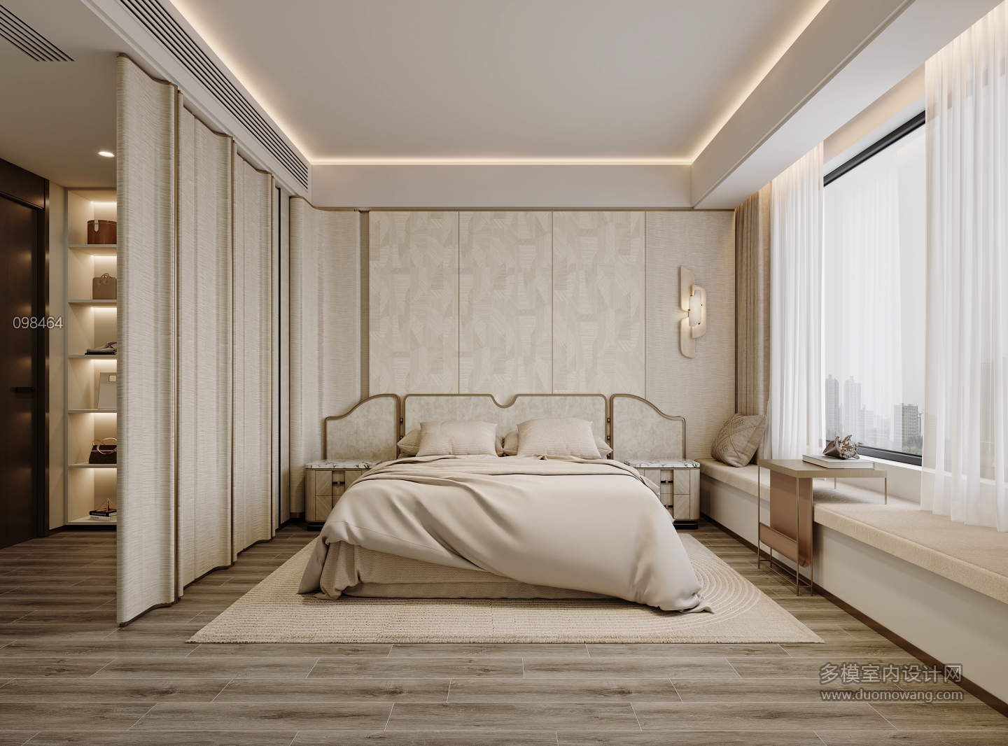 现代轻奢主卧特写