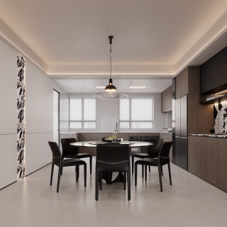 现代意式餐厅特写